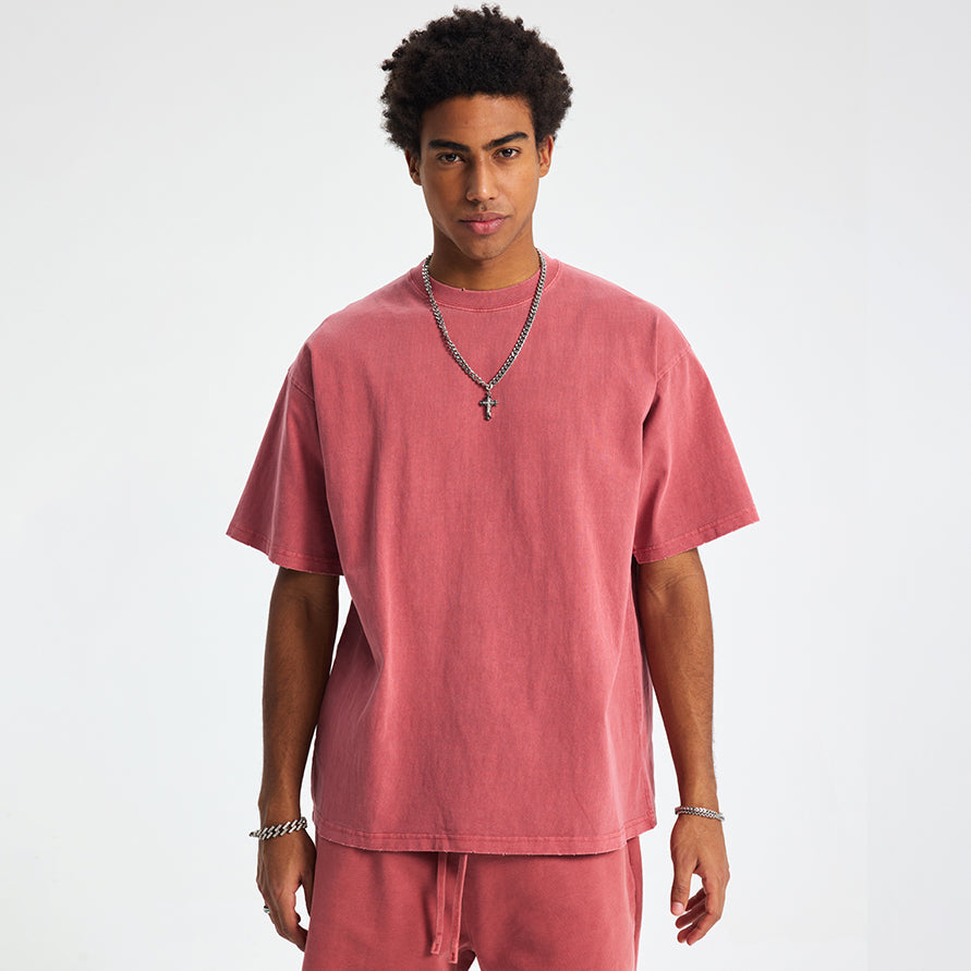 Washed Edge Distressed | Basic T-Shirt - Luxuryurbanwear