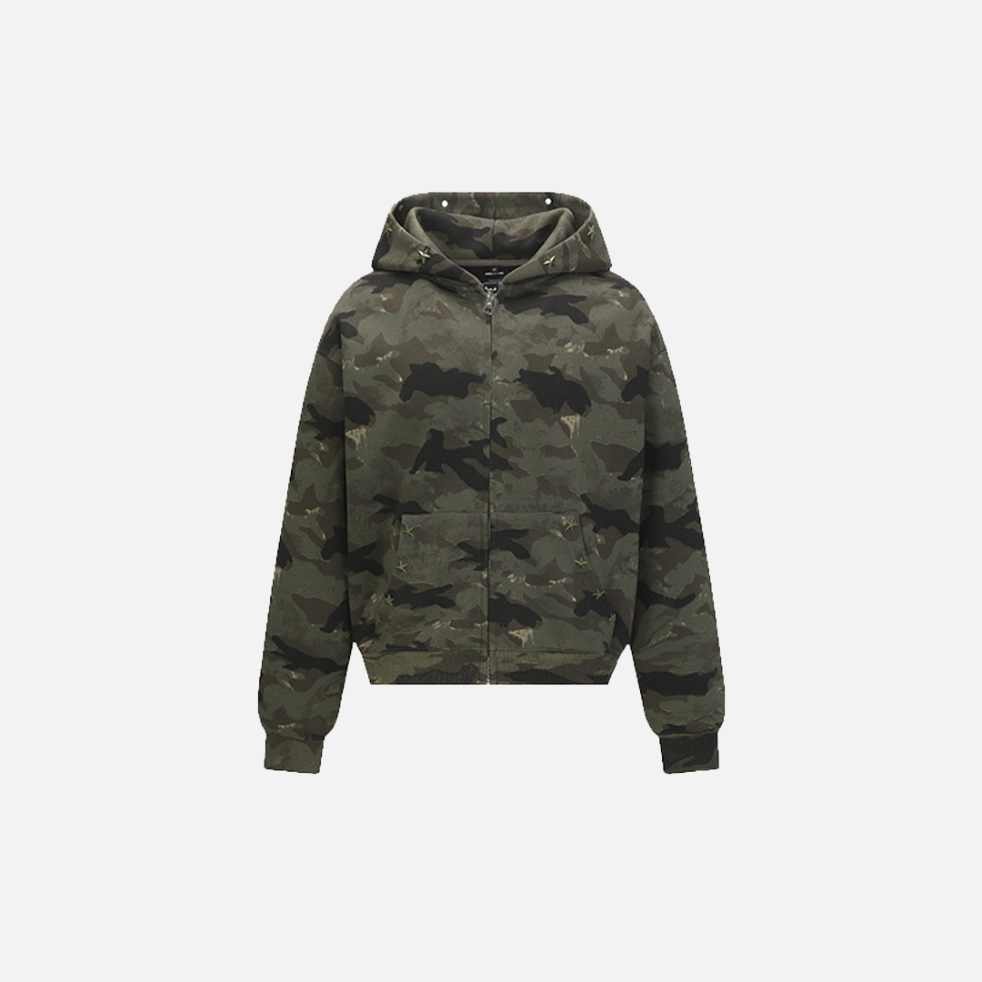 Men Streetwear Stylish Camo Hooded Sweatshirt - Luxuryurbanwear