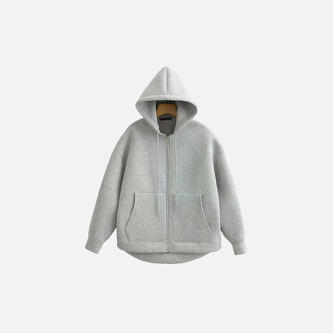 Trendy Cozy Vintage Zipper Hooded Sweatshirt - Luxuryurbanwear