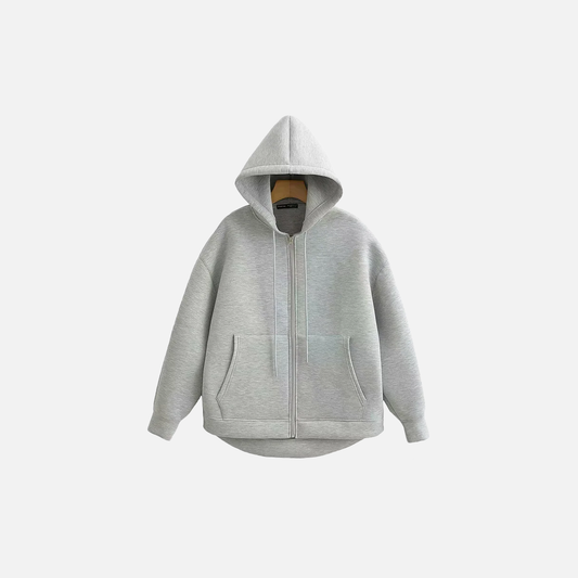 Trendy Cozy Vintage Zipper Hooded Sweatshirt - Luxuryurbanwear