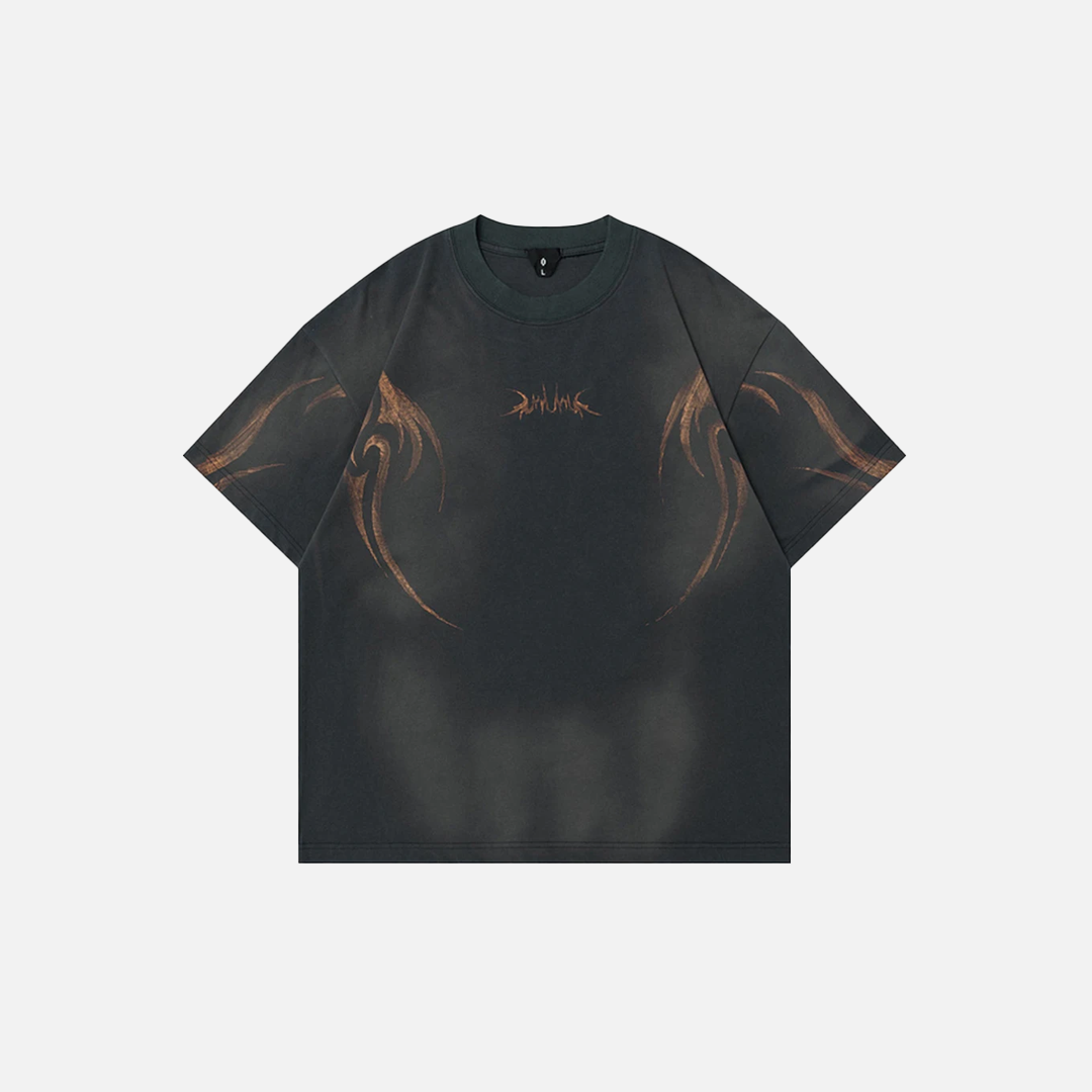 Oversized Casual Graphic Hip Hop Short Sleeve T-Shirt - Luxuryurbanwear
