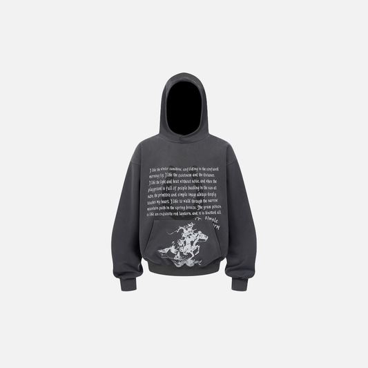 Lightweight Cool Retro Vintage Knight Print Hoodie - Luxuryurbanwear