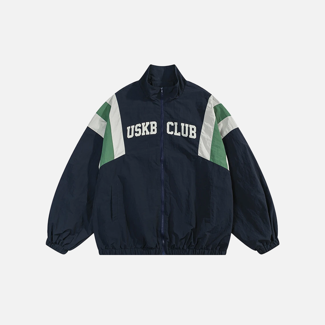 Fashionable Retro Patchwork Casual Windbreaker Jacket - Luxuryurbanwear