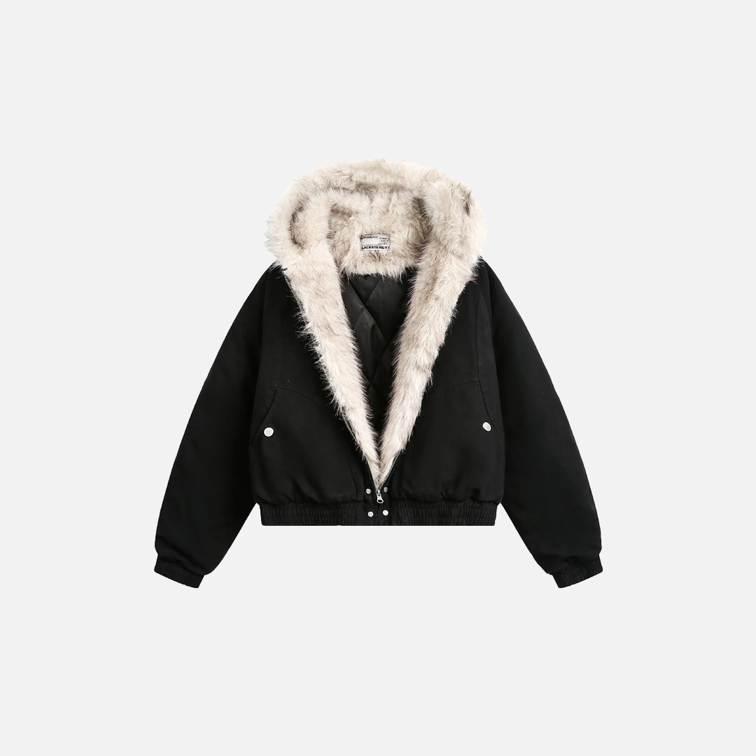 Y2K Winter Thick Padded Parkas with Furr Jacket - Luxuryurbanwear