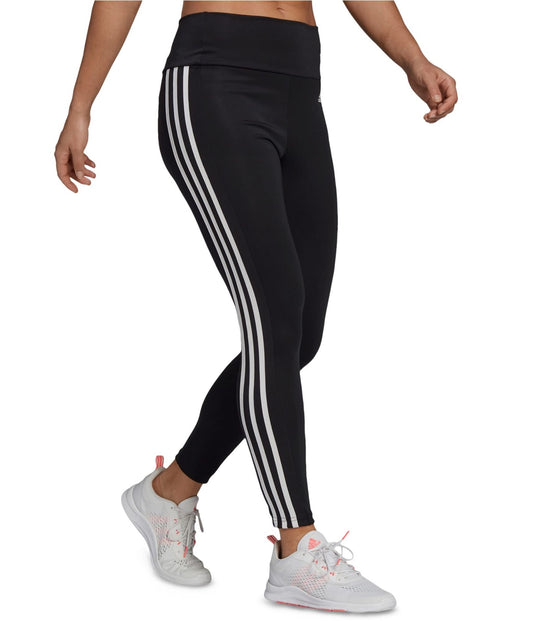 adidas womens Designed 2 Move High-rise 3-stripes 7/8 Sport Tights Core Black/White 3X US