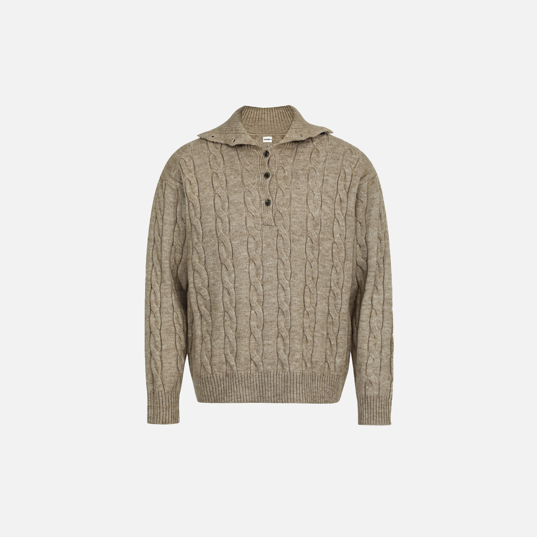 Men Casual Cozy Knit High Neck Sweater - Luxuryurbanwear