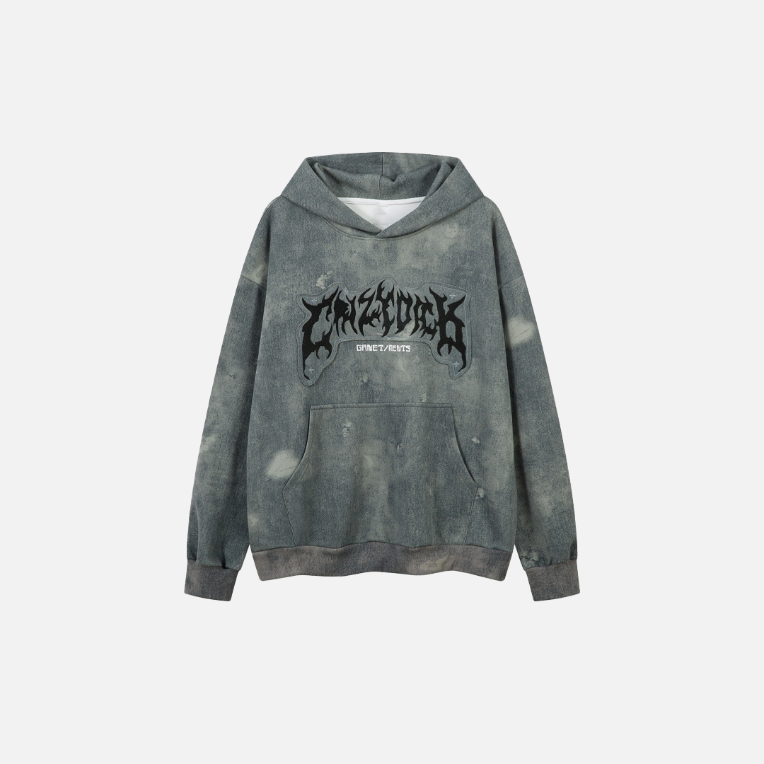 Streetwear Gothic Oversized Front Pocket Tie-Dye Hoodie - Luxuryurbanwear