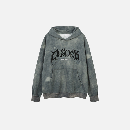 Streetwear Gothic Oversized Front Pocket Tie-Dye Hoodie - Luxuryurbanwear