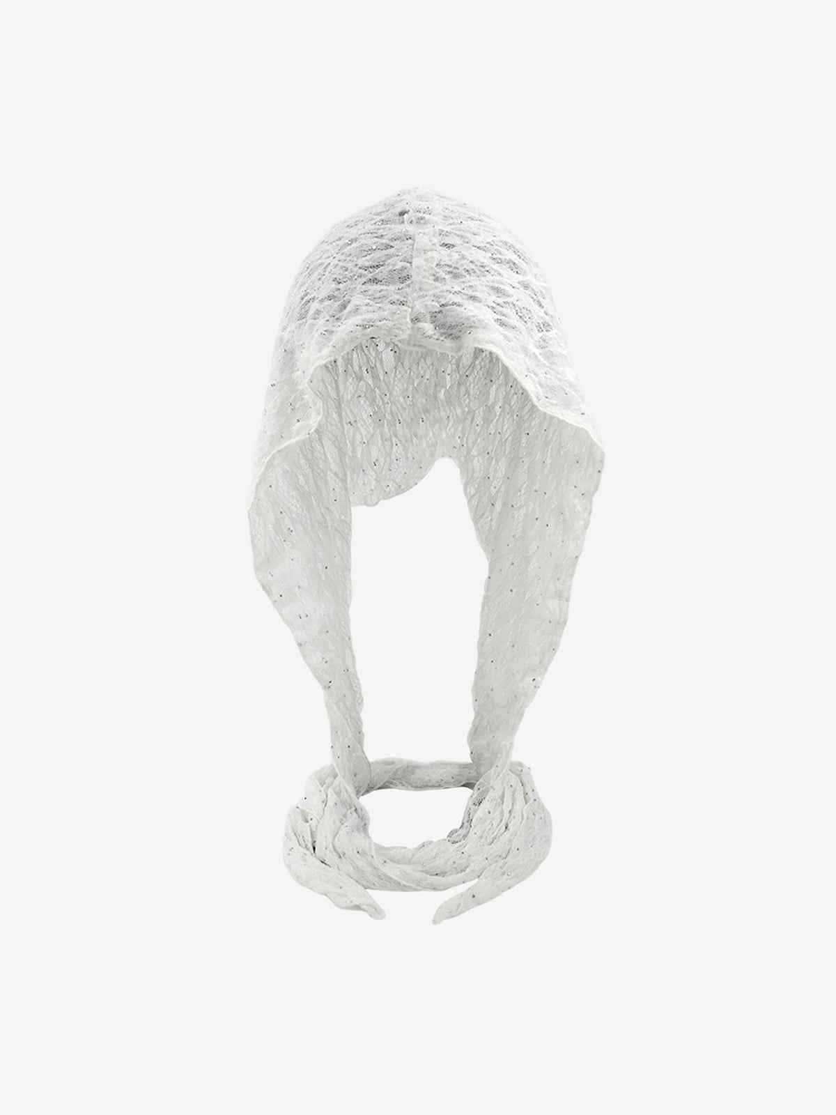 Vintage Lace Hollow Crochet Long Strap Headscarf Hat