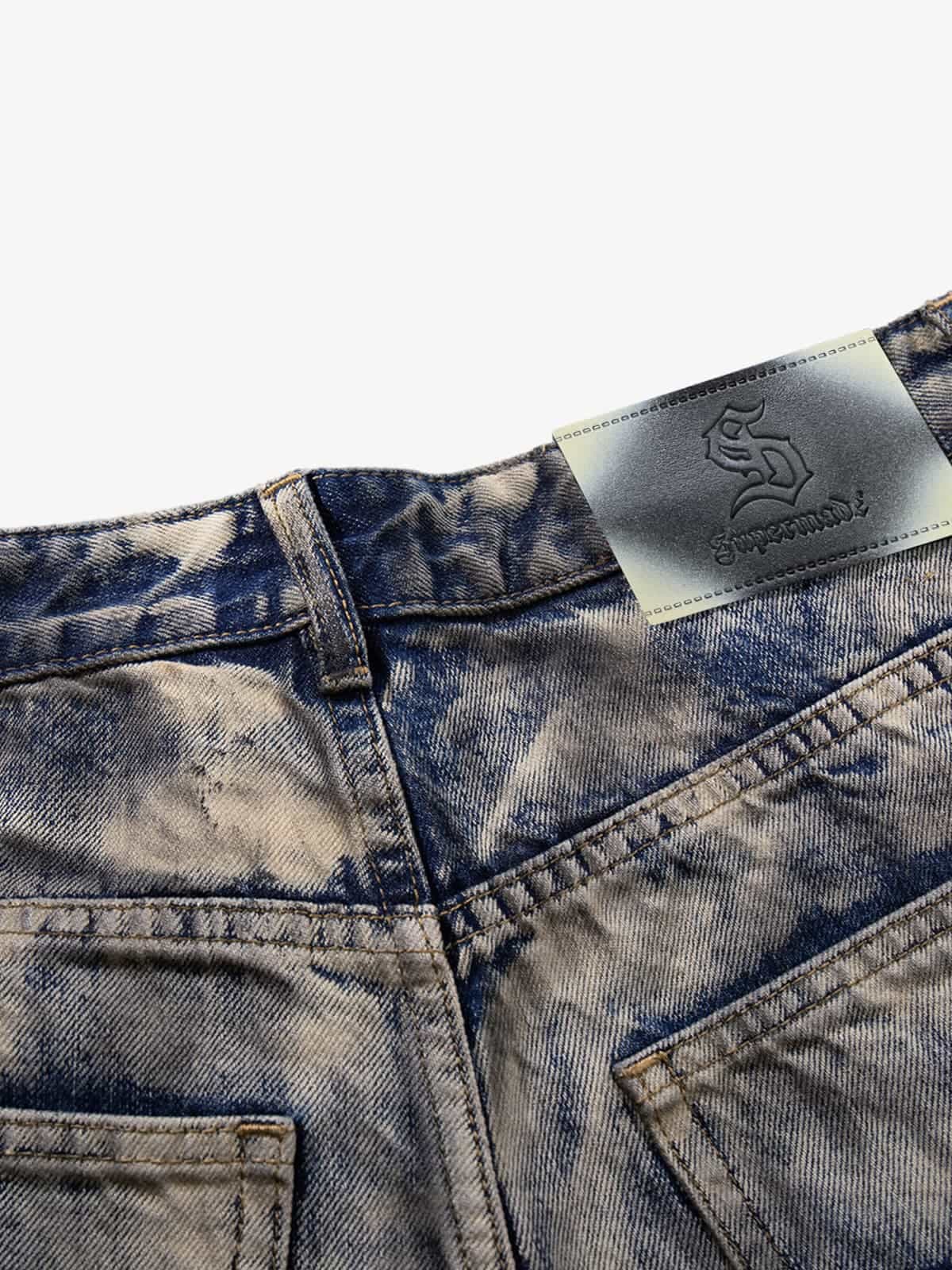 Vintage Acid Wash Tie-Dye Jeans - Luxuryurbanwear