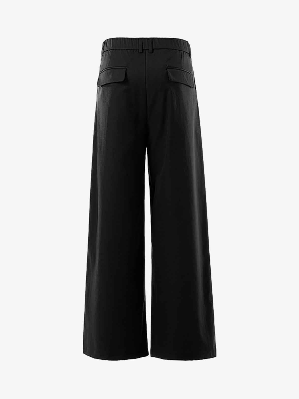 Pleated Drape Bootcut Suit Pants