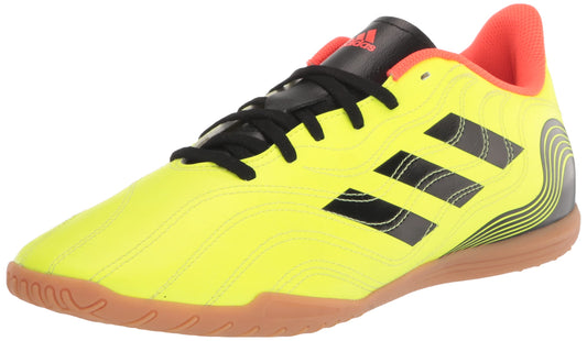 adidas Unisex Copa Sense.4 Indoor Soccer Shoe Team Solar Yellow/Black/Solar Red 12.5 US Men