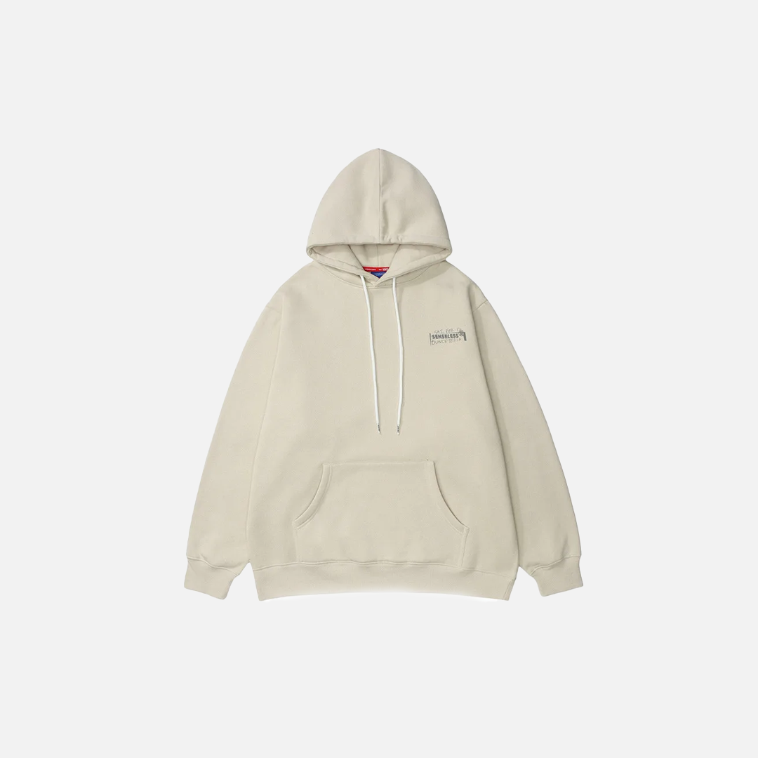 Insulated Bear Letter Print Hip Hop Hoodie - Luxuryurbanwear