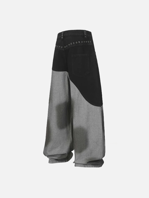 Bohemian Patchwork Loose Denim Jeans - Luxuryurbanwear