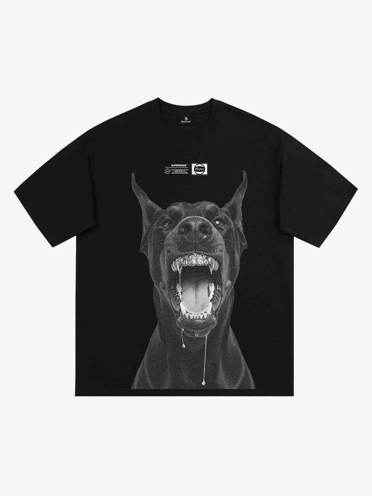 Snarling Doberman Graphic T-Shirt