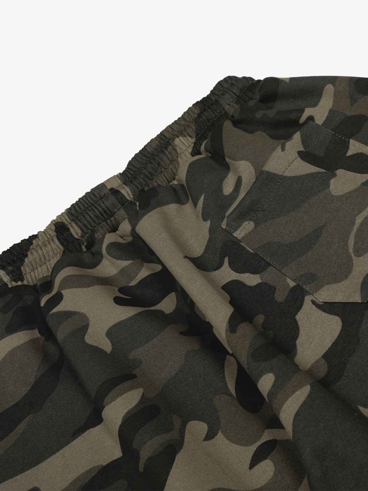 Retro Patchwork Embroidered Camouflage Barrel Pants - 2520
