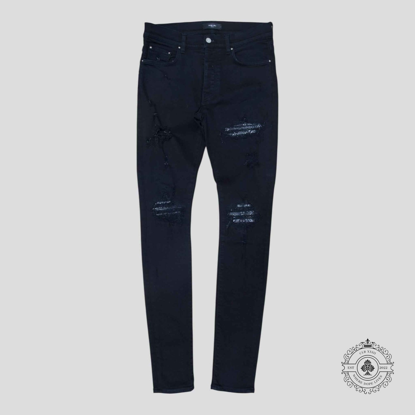 Amiri MX1 Bandana Patch Jean in Black