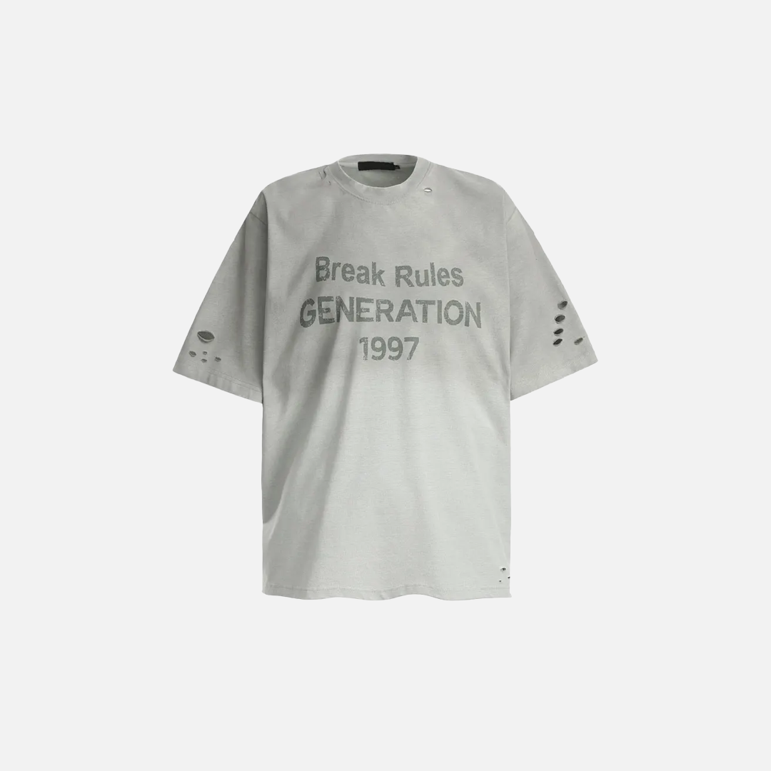 Stylish Y2K Grunge Graphic Tie Dye Ripped T-Shirt - Luxuryurbanwear
