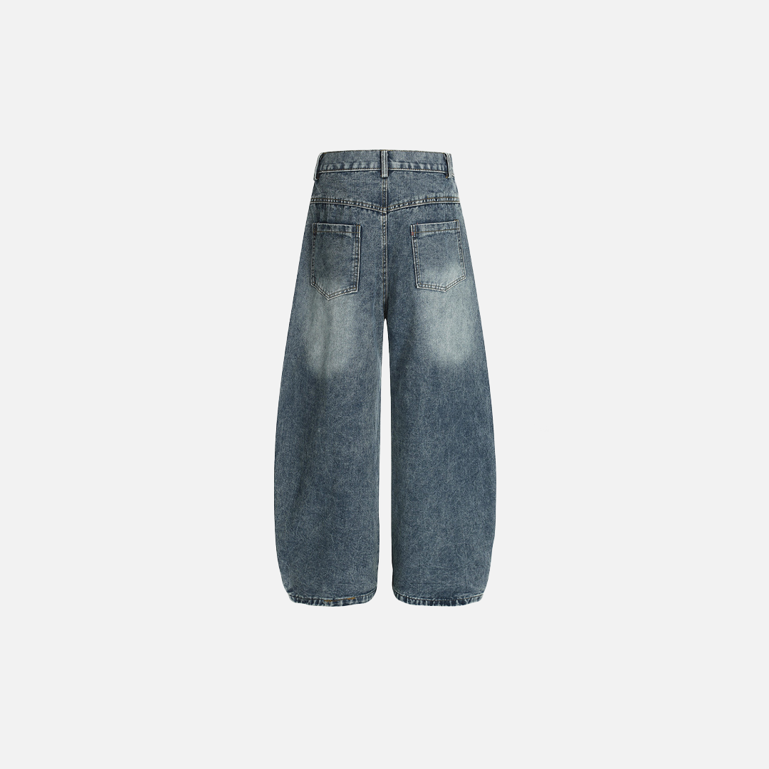 Y2K Stylish Distressed Denim Wide Leg Jeans - Luxuryurbanwear