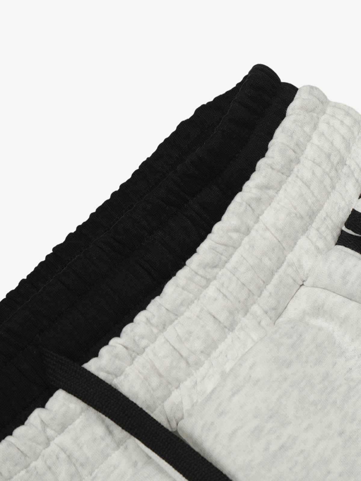 Retro Fun Embroidered Double Waistband Striped Sweatpants
