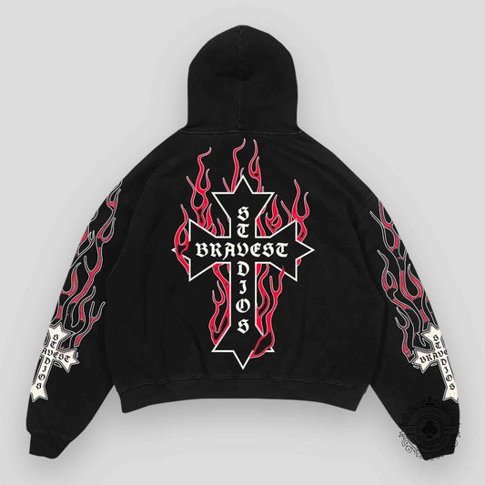 Bravest Studios Eternal Hoodie in Red
