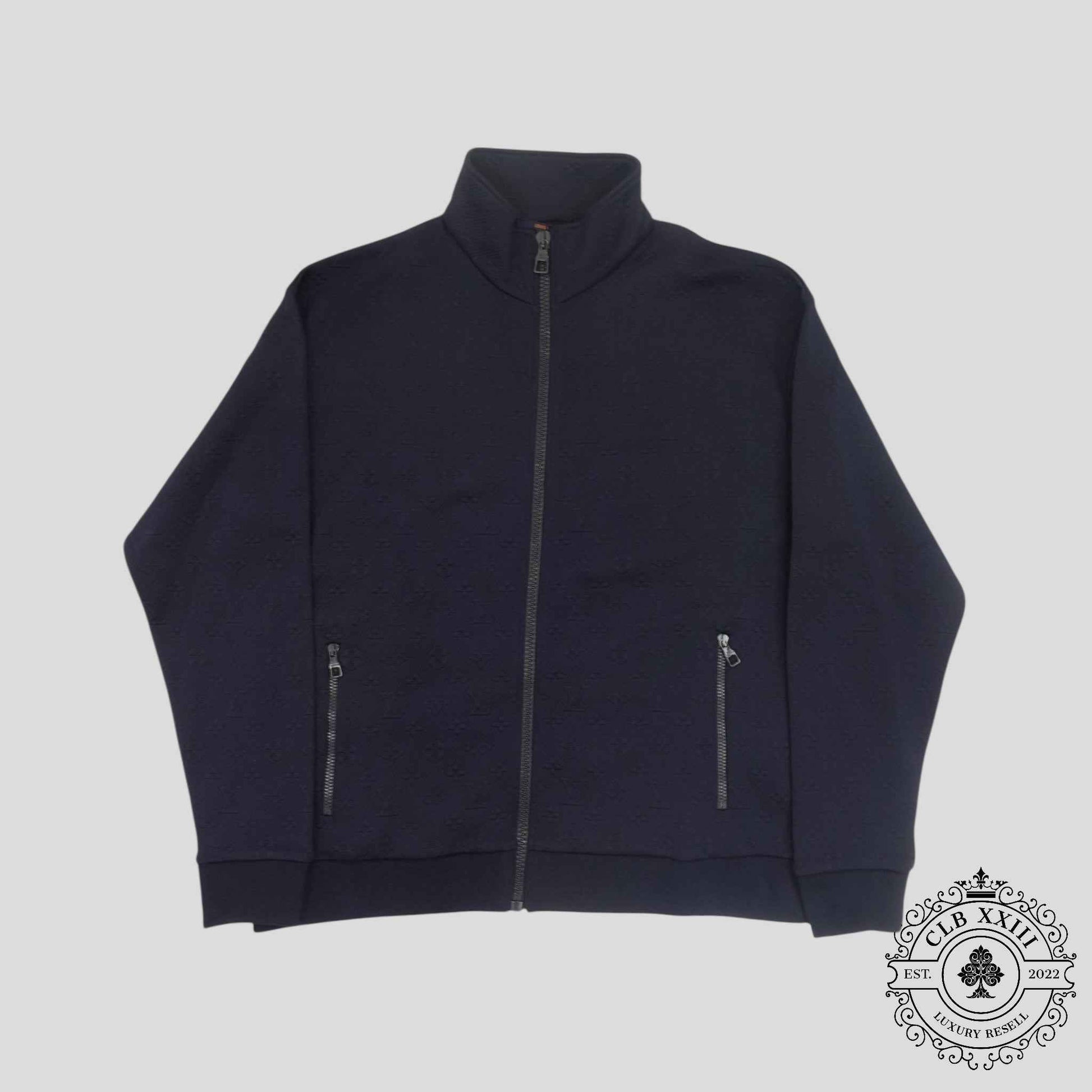 Louis Vuitton Monogram Embroidered Jacket in Navy Blue