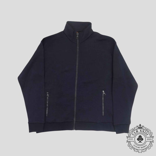 Louis Vuitton Monogram Embroidered Jacket in Navy Blue