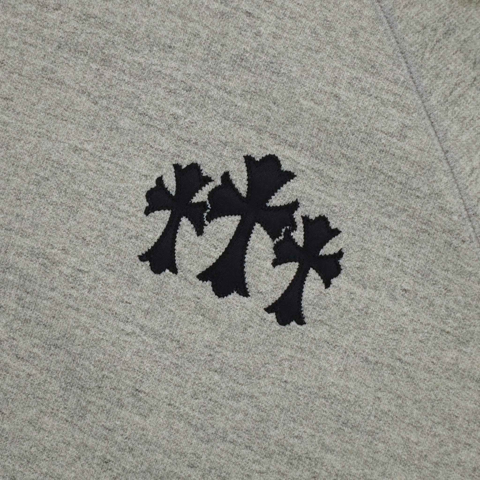 Chrome Hearts Cemetery Cross Seven-11 Hoodie in Grey
