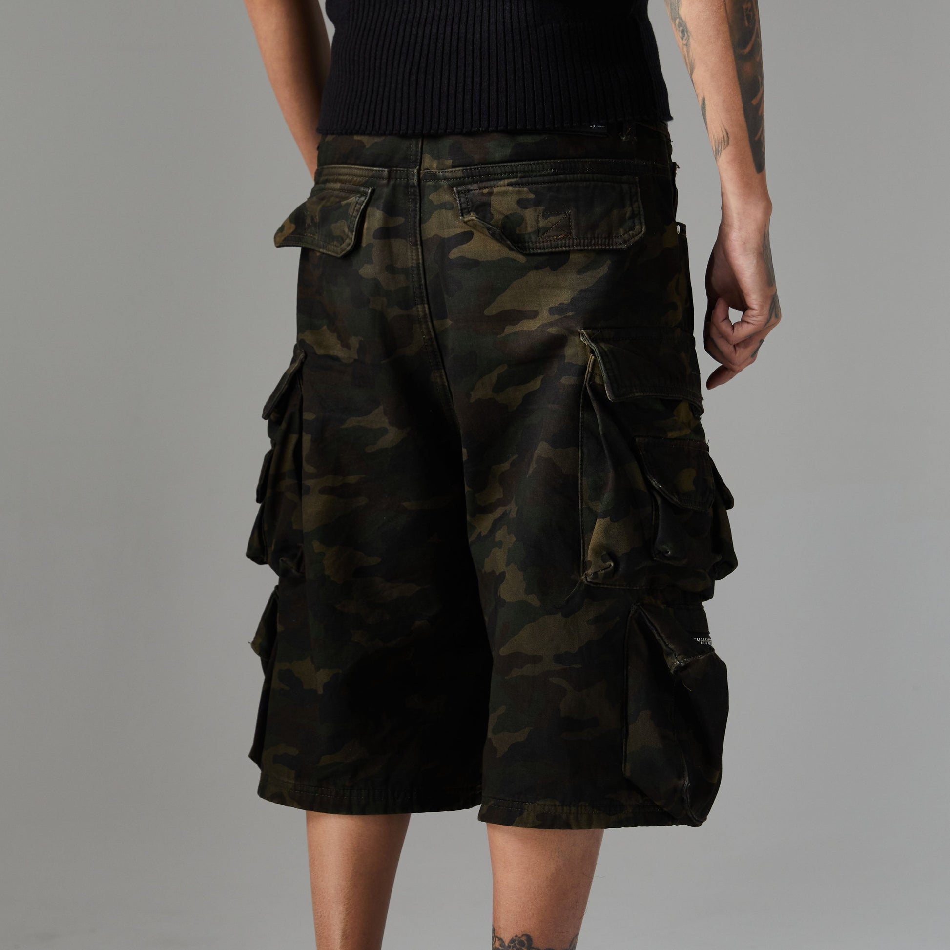 Multi-Pocket | Camouflage Cargo Shorts - Luxuryurbanwear