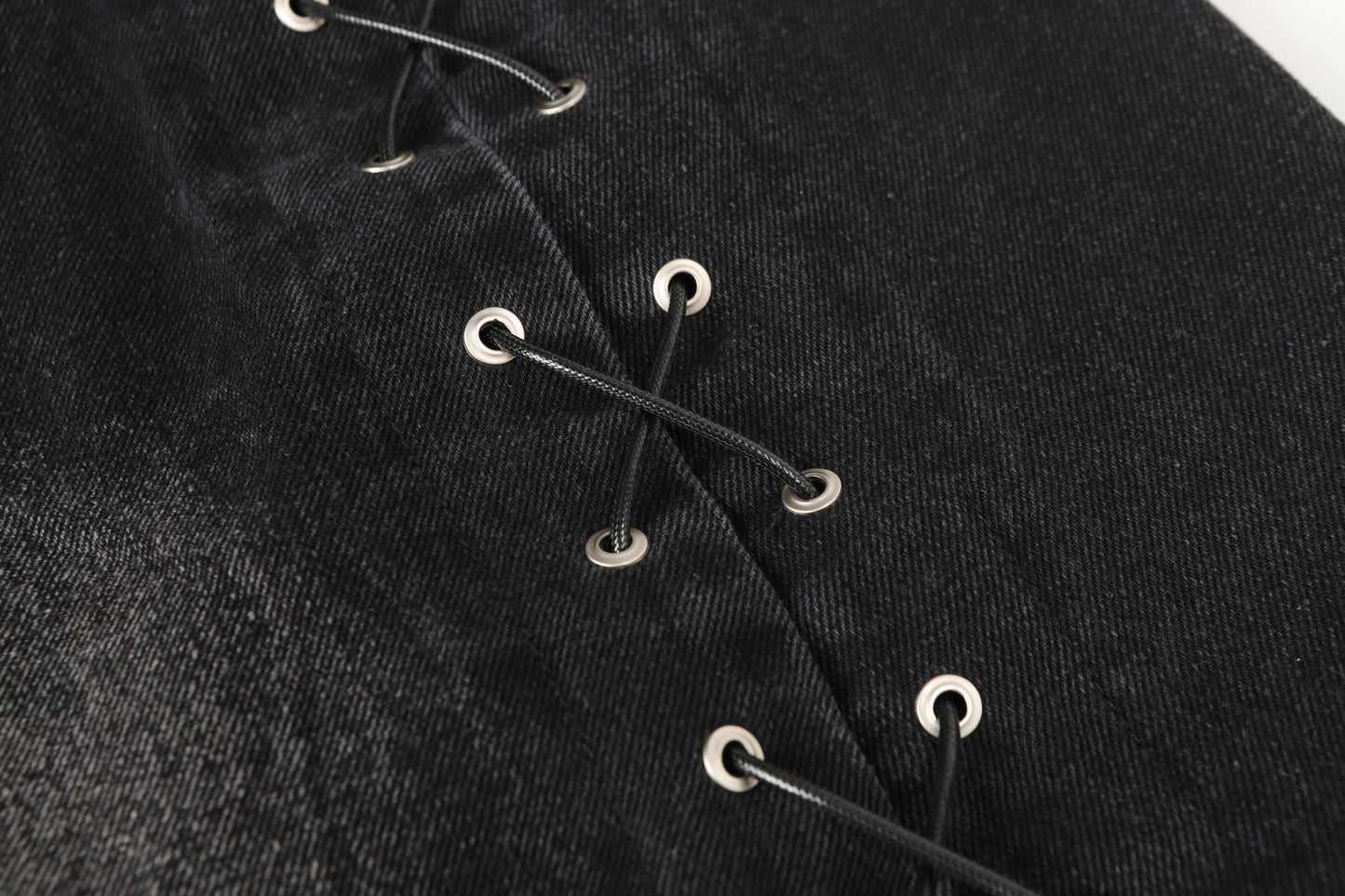 Lace-Up Destroyed | Stacked Jeans - Luxuryurbanwear