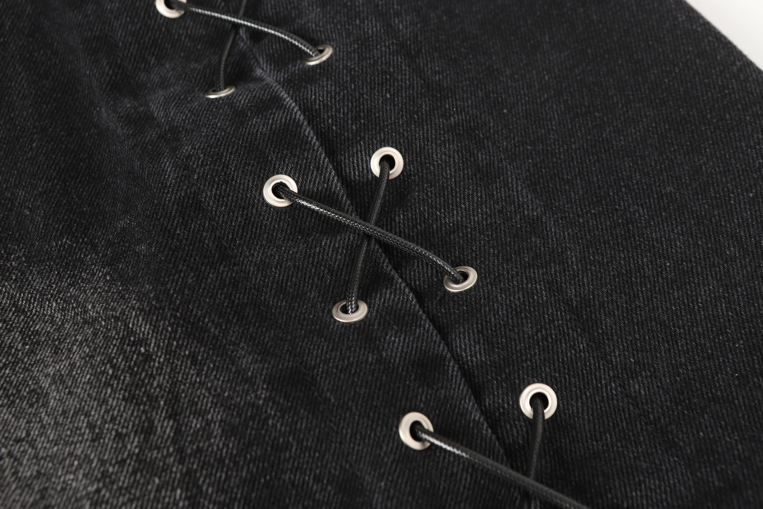 Lace-Up Destroyed | Stacked Jeans - Luxuryurbanwear