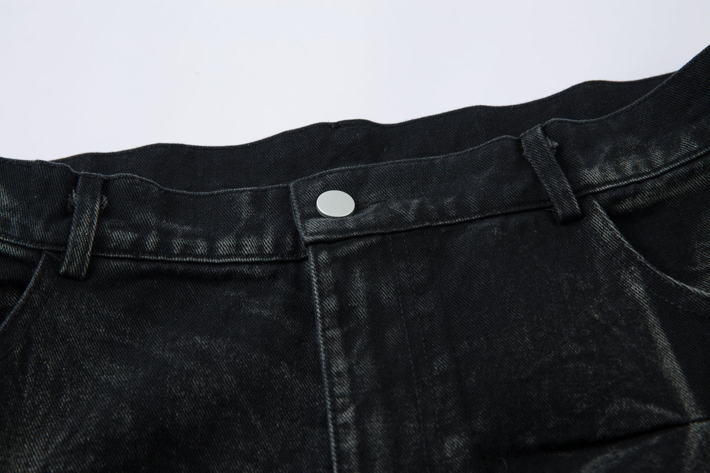 Washed Distressed Pleated | Baggy Jeans