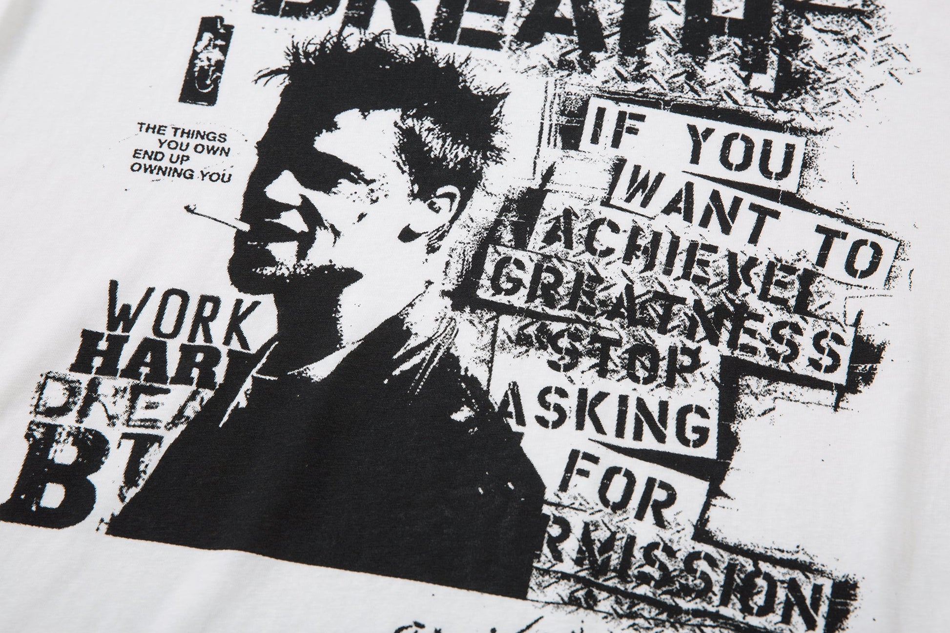 Grunge Portrait Print | Graphic Sweatshirt - Luxuryurbanwear