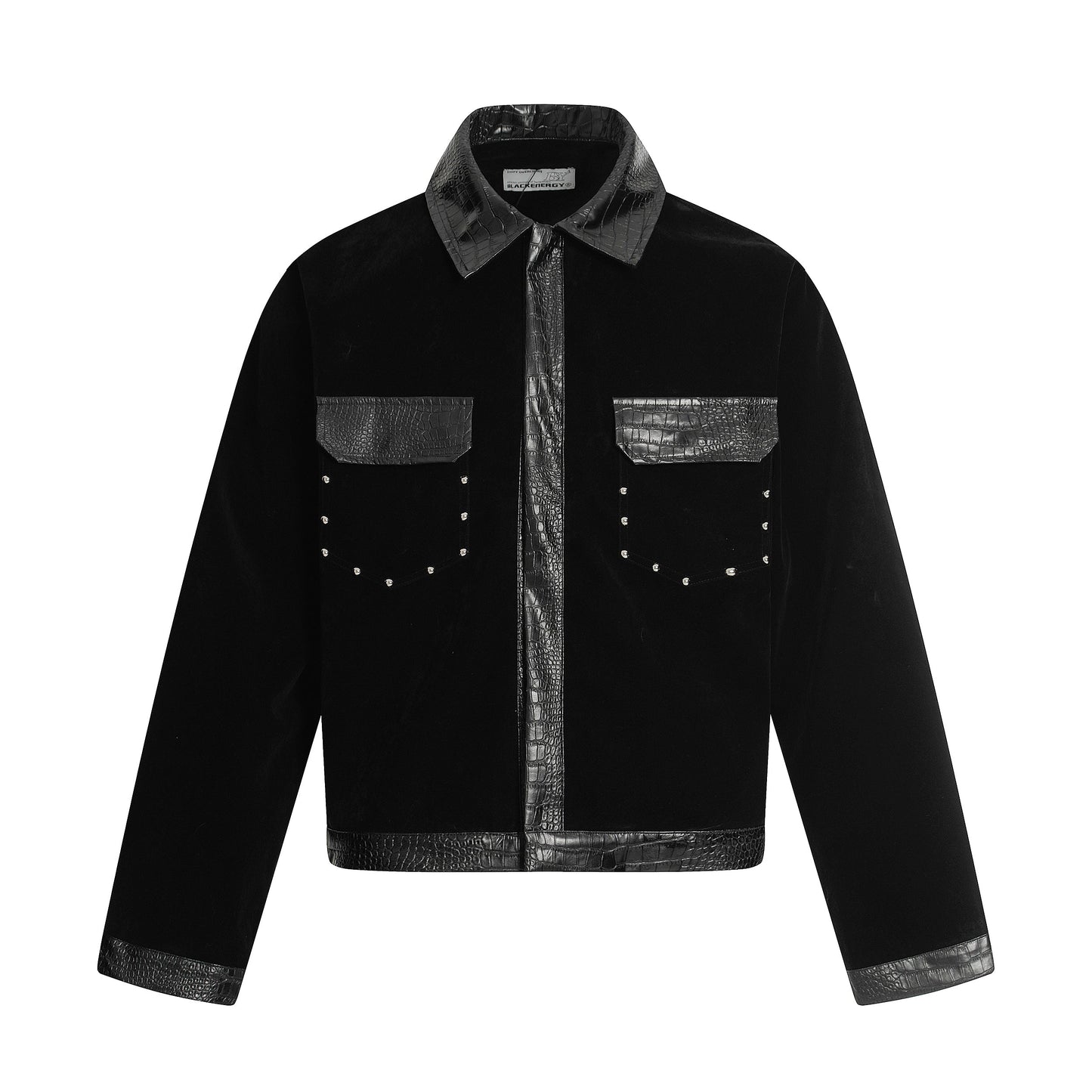 Studded Suede Croc | Motorcycle Jacket - Luxuryurbanwear