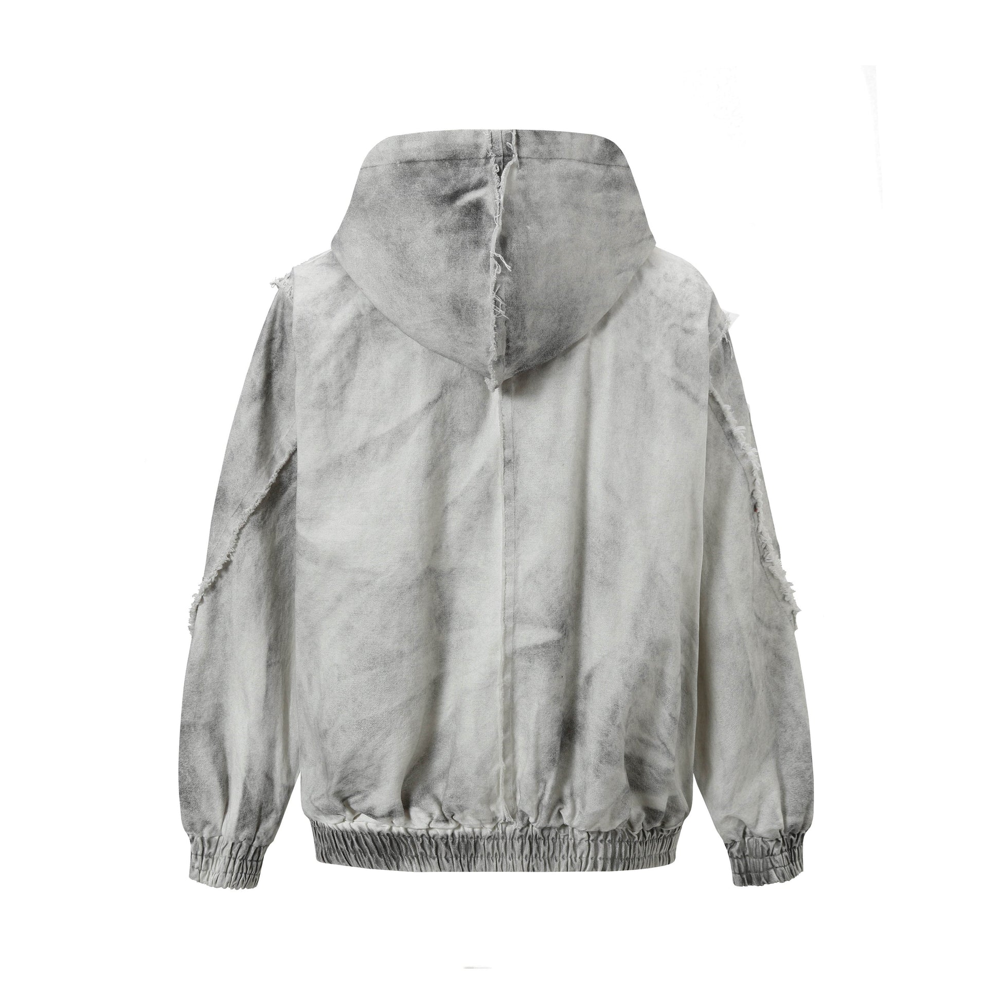 Washed Fray Edge | Hooded Jacket - Luxuryurbanwear