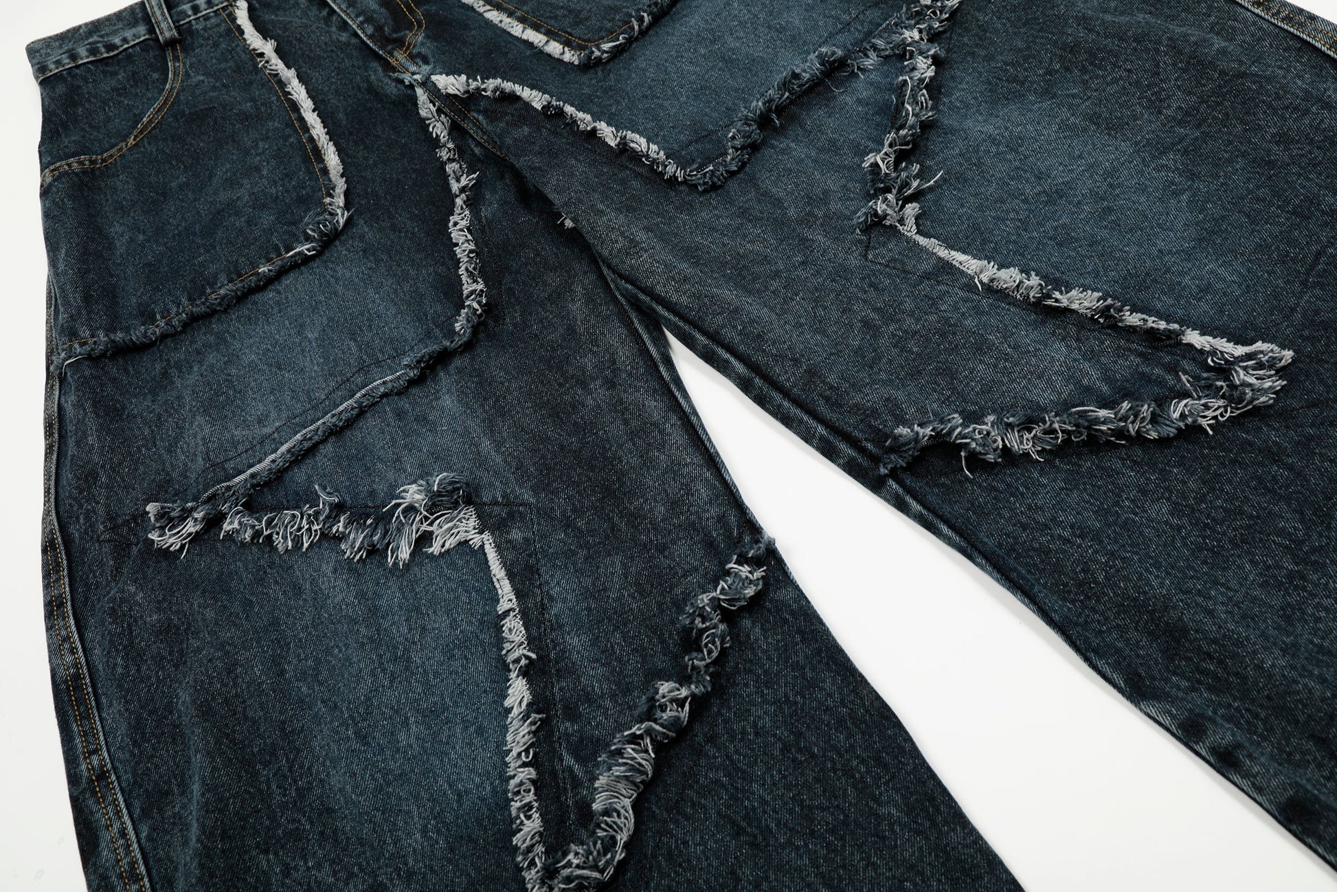 Star Patch Destroyed | Baggy Jeans - Luxuryurbanwear
