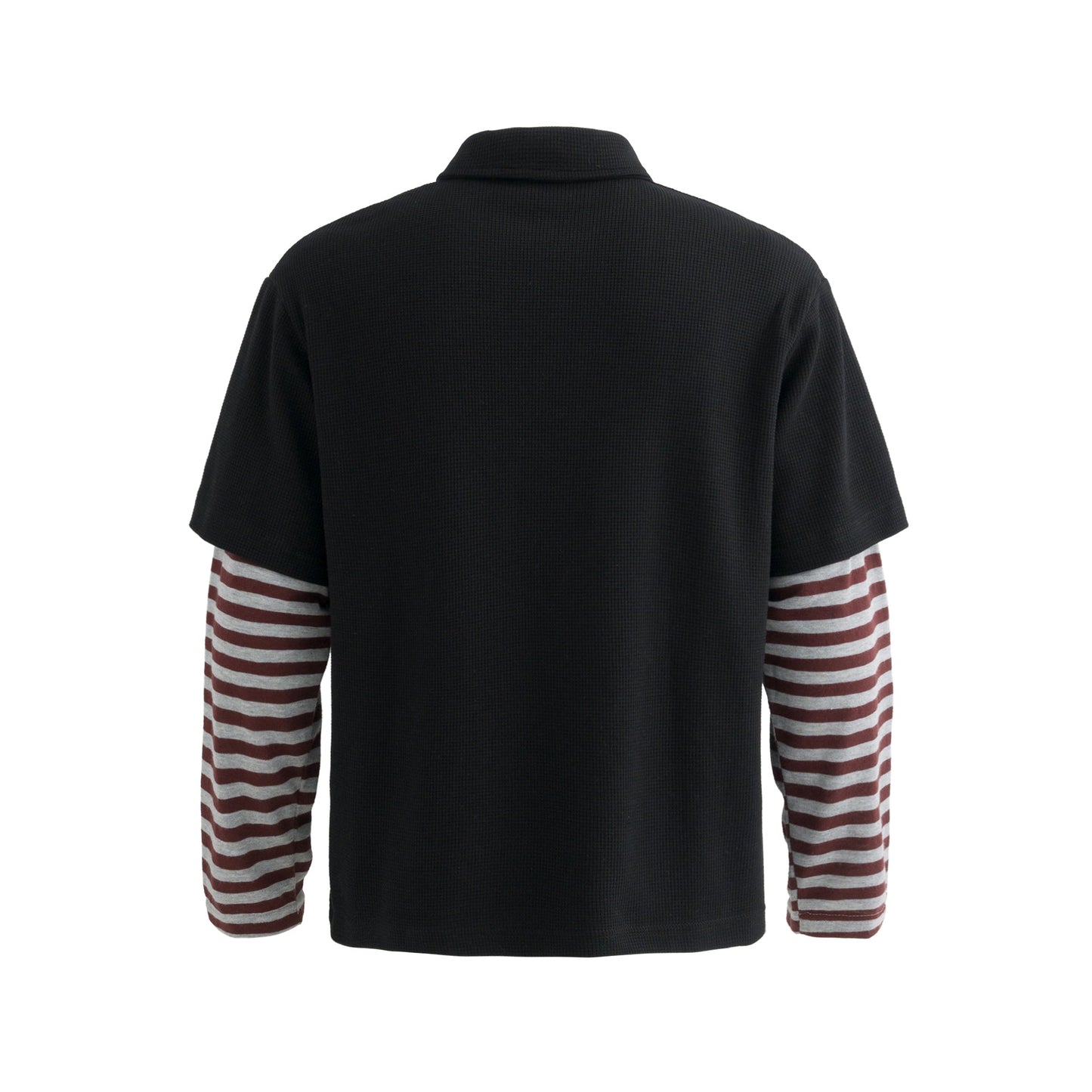 Vintage Striped Layered | Polo Sweatshirt - Luxuryurbanwear