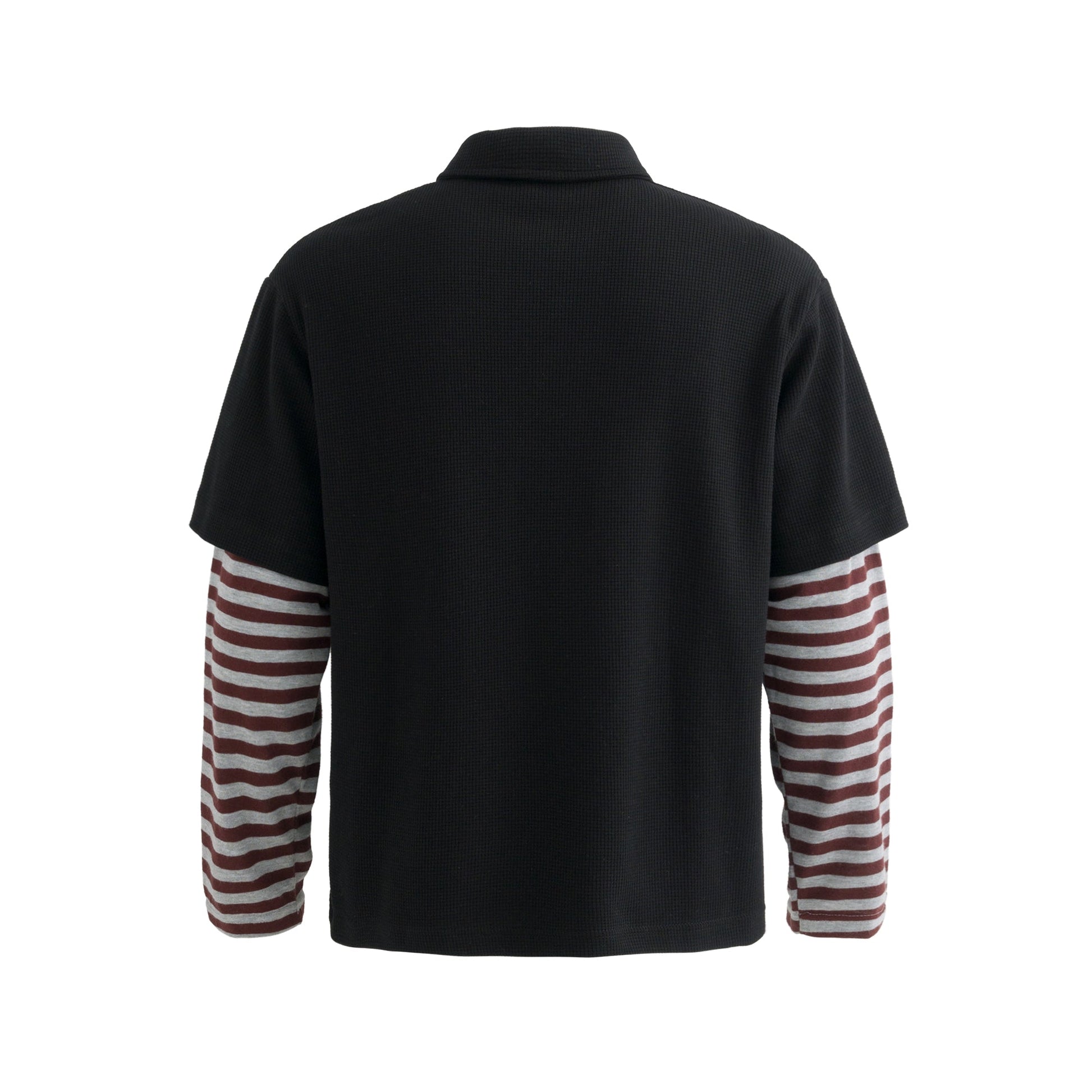 Vintage Striped Layered | Polo Sweatshirt - Luxuryurbanwear