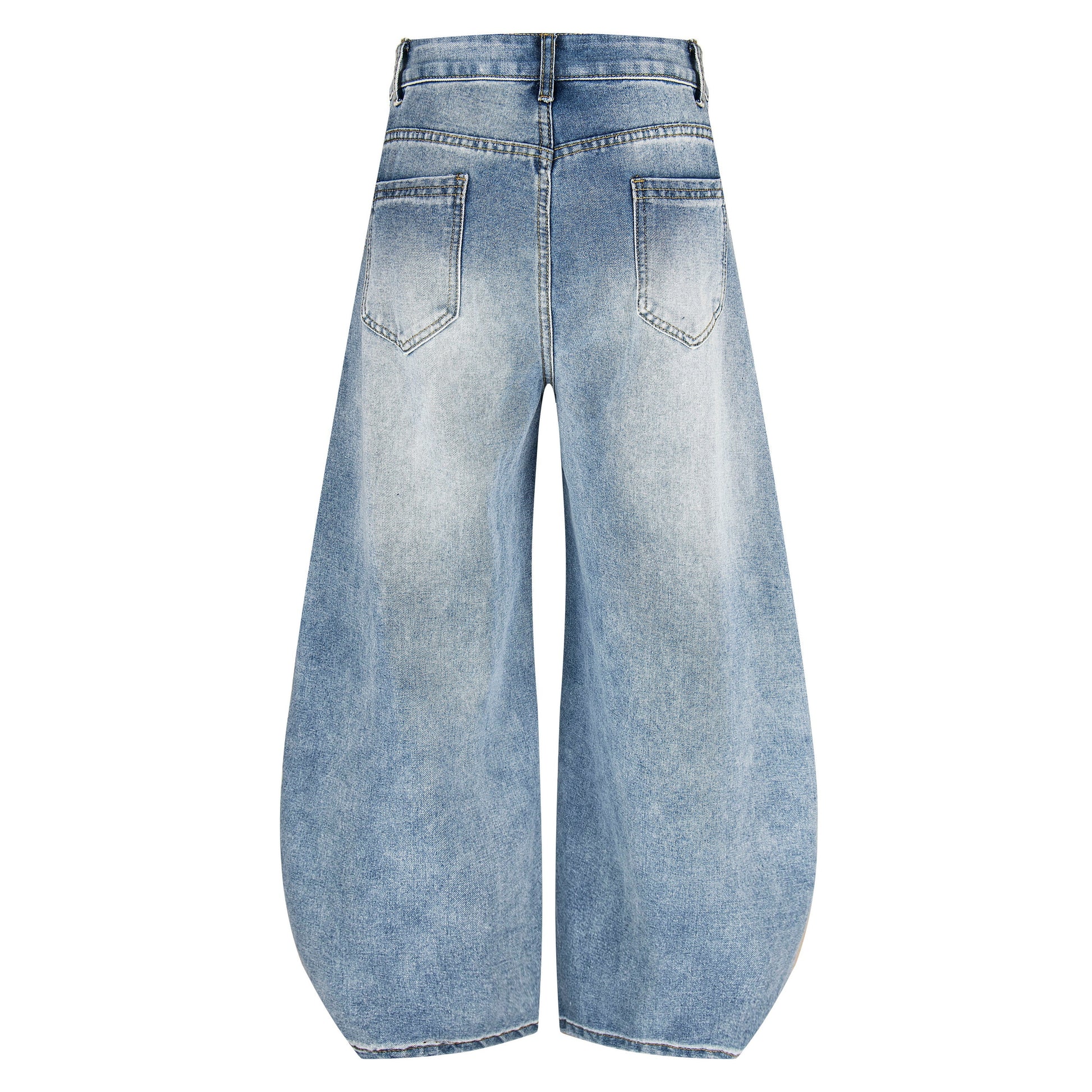 URBAN KID | Wide-Leg Denim Pocket Pants - Luxuryurbanwear