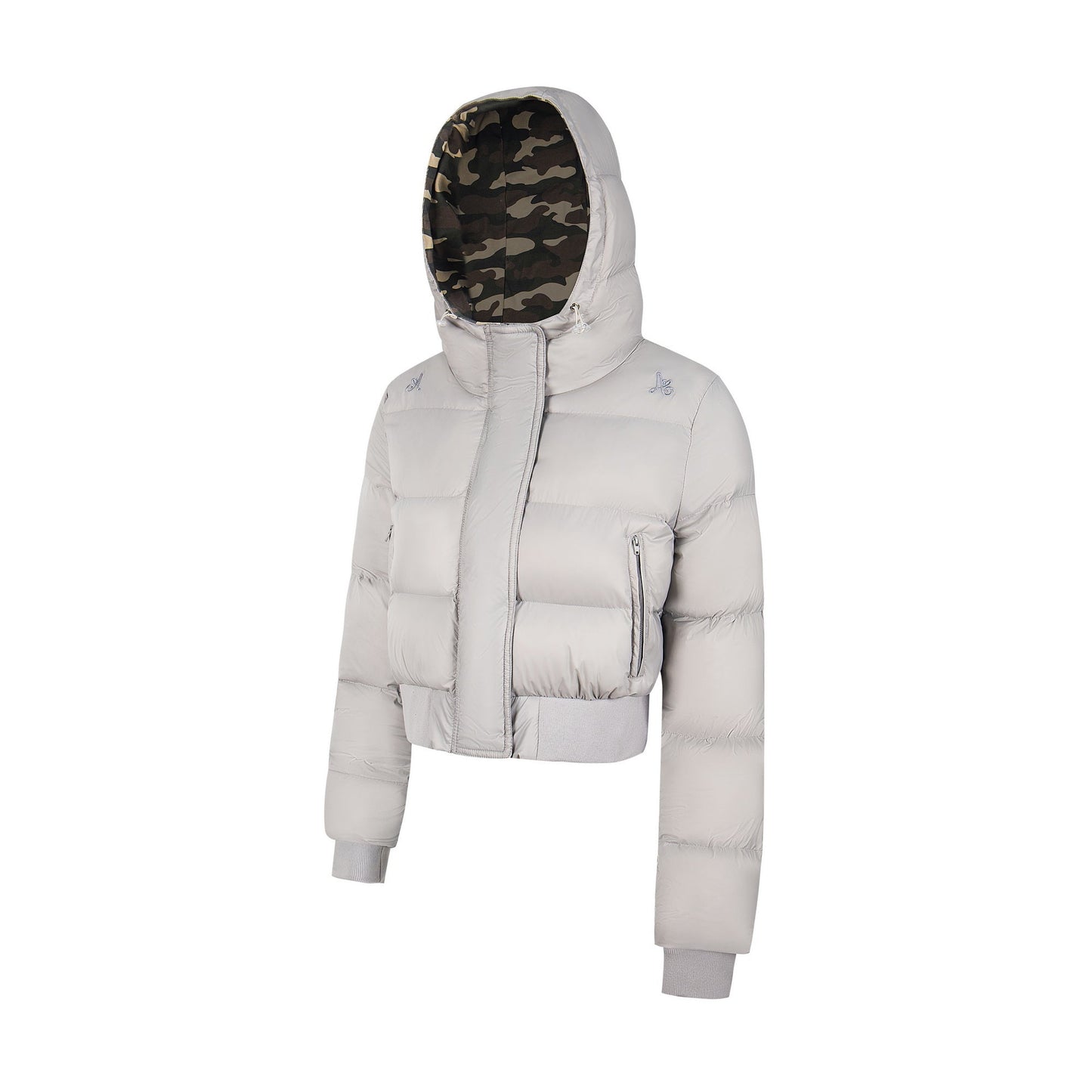 Urban Bloom | Camo Lined Puffer Jacket - Luxuryurbanwear