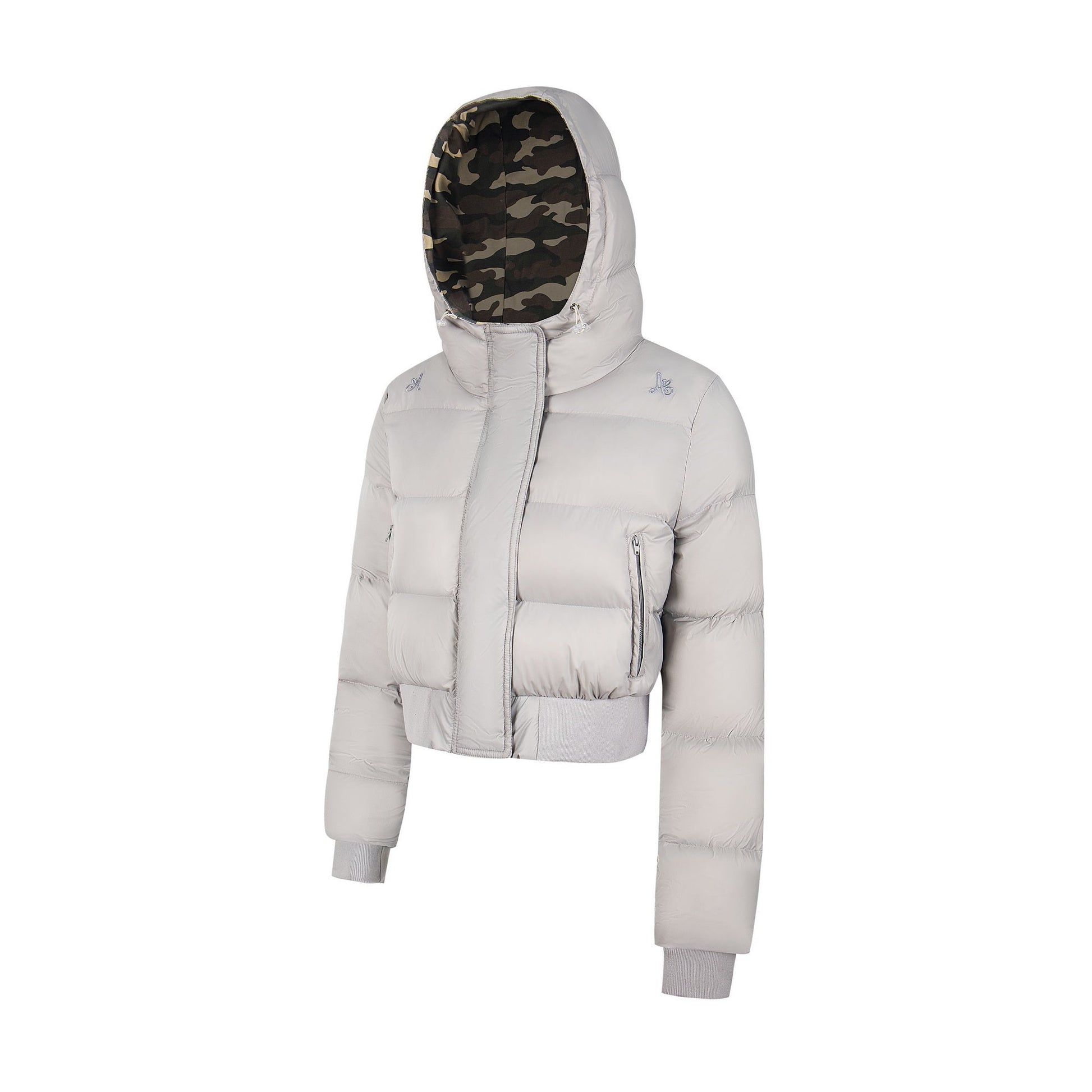 Urban Bloom | Camo Lined Puffer Jacket - Luxuryurbanwear