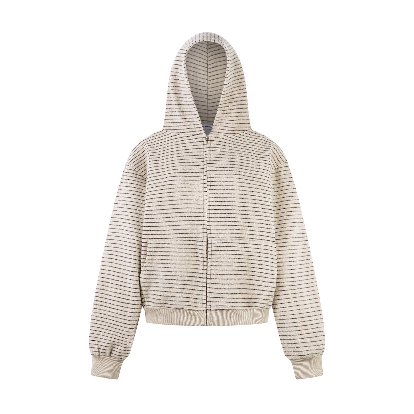 STRIPE CLOUD | Minimalist Knit Zip Hoodie - Luxuryurbanwear