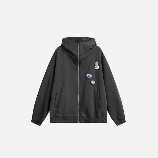 Zip Up Hoodie Loose Sports
