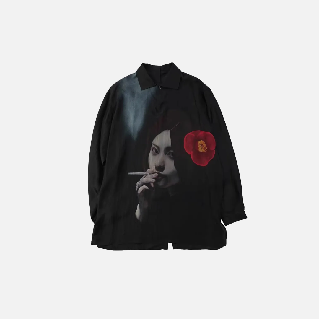 Versatile Dark Black High-End Loose Casual Shirt - Luxuryurbanwear