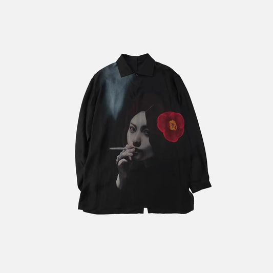 Versatile Dark Black High-End Loose Casual Shirt - Luxuryurbanwear