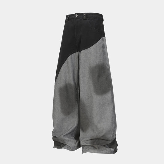 Two-Tone Fade Wash | Wide Jeans - Luxuryurbanwear