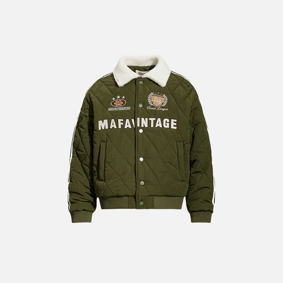 Embroidered American Badge Baseball Jacket - Luxuryurbanwear