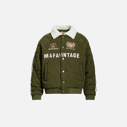 Embroidered American Badge Baseball Jacket - Luxuryurbanwear