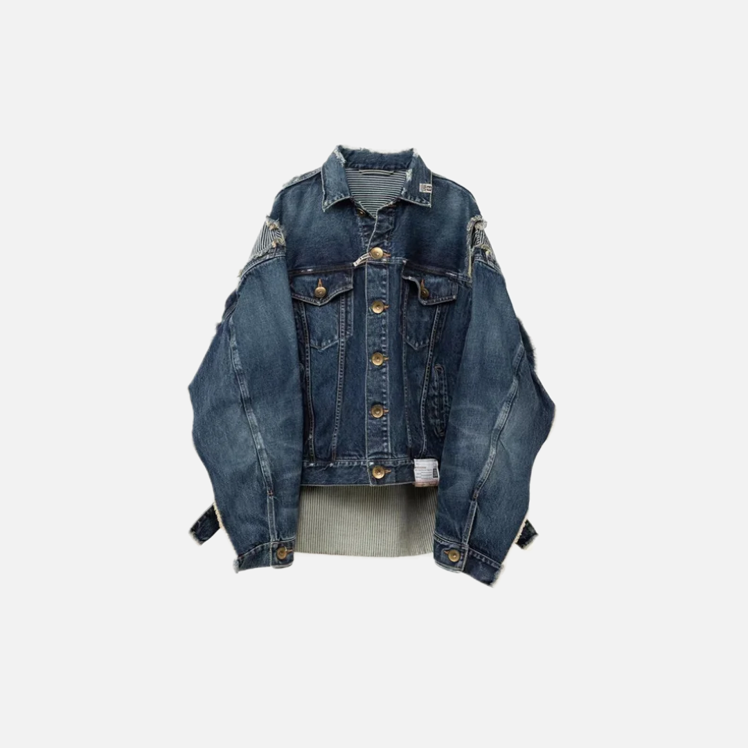 Flattering Streetwear Ripped Casual Denim Jacket - Luxuryurbanwear