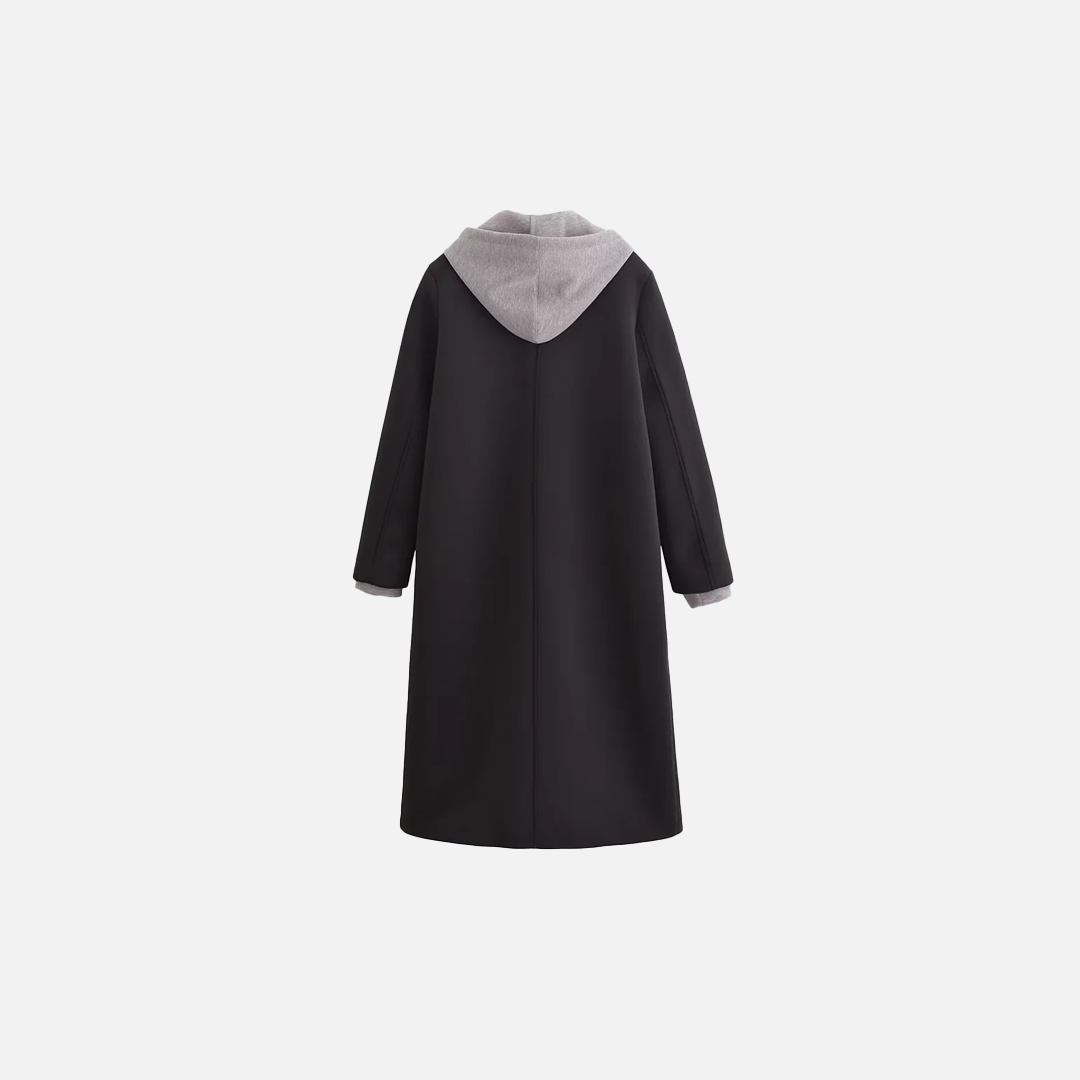 Versatile Fake Two Piece Detachable Hooded Coat - Luxuryurbanwear